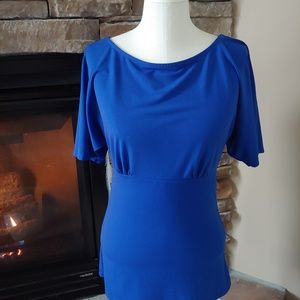 Like new Size XS royal blue flutter sleeve